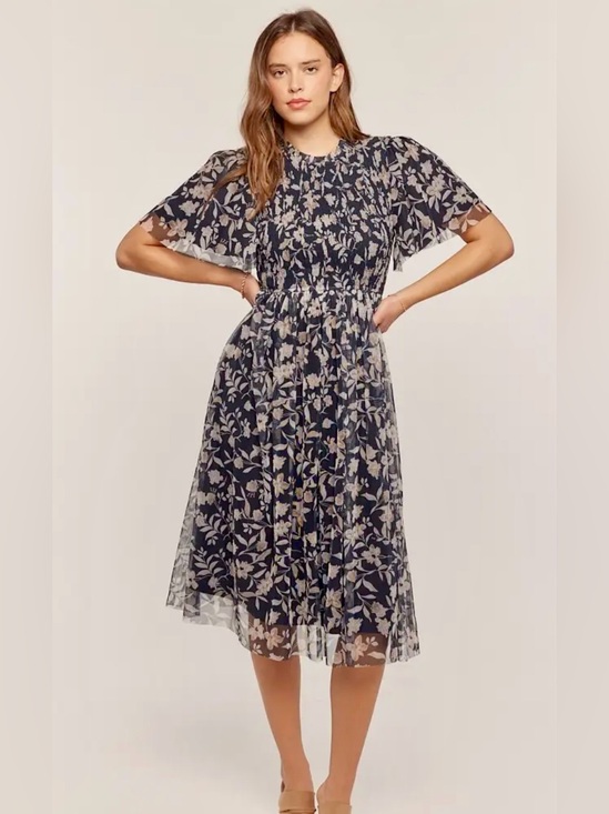 Baltic Born Dresses & Skirts - NWOT Floral Mesh Midi Dress